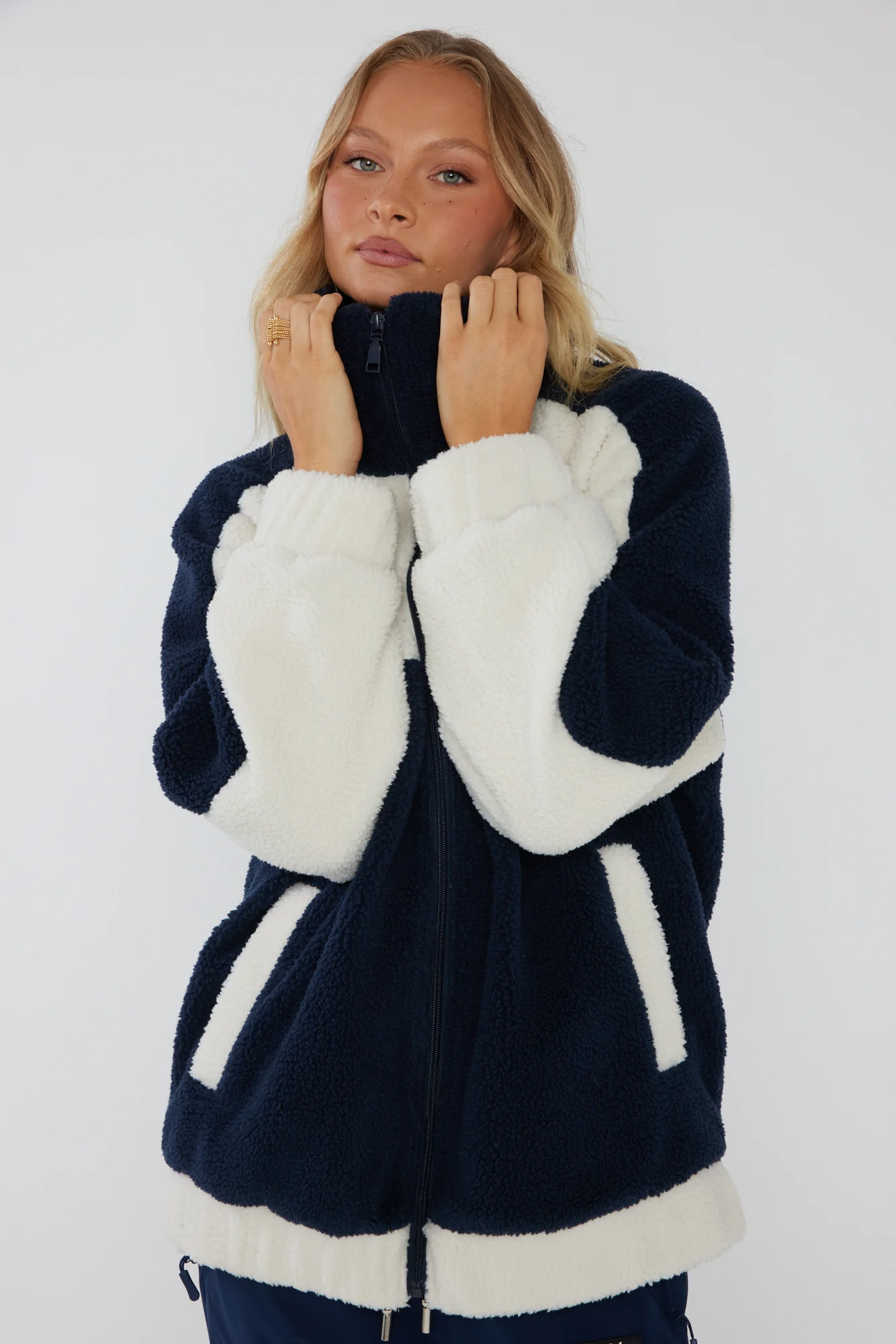 FABIO Jacket Navy/Cream - Image 10