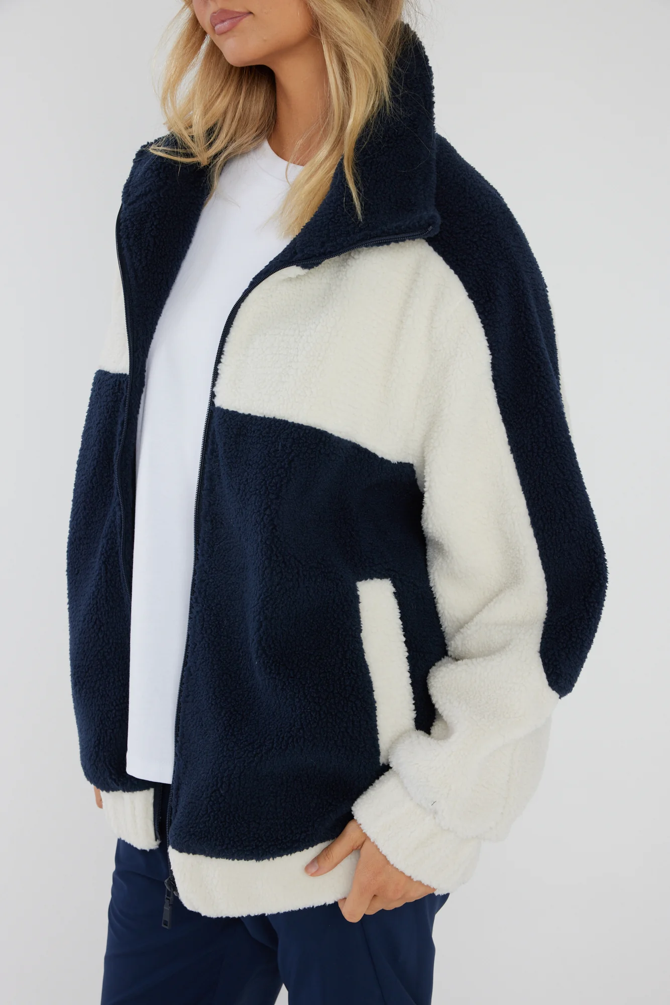 FABIO Jacket Navy/Cream - Image 11