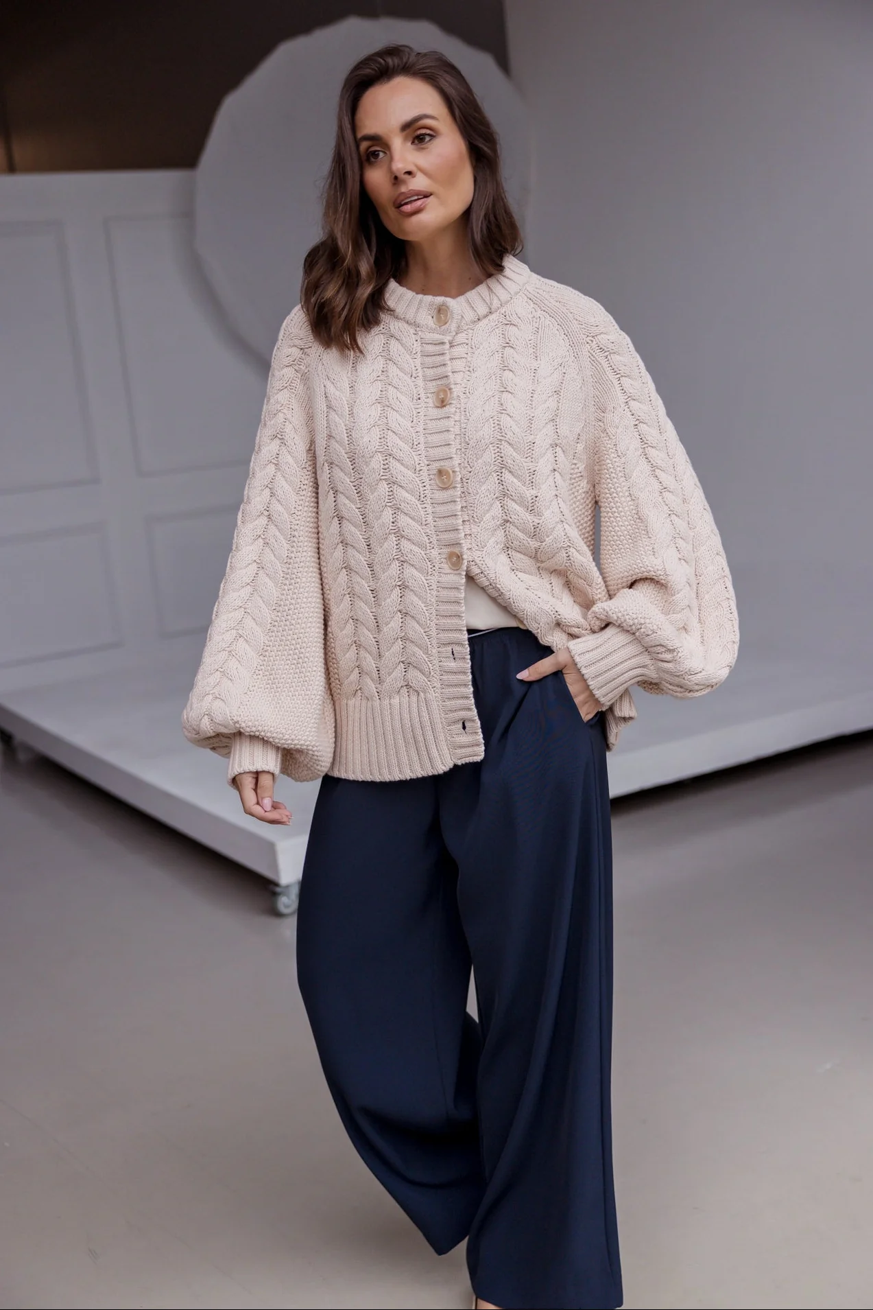 HAVEN Cardigan Beige - Image 4