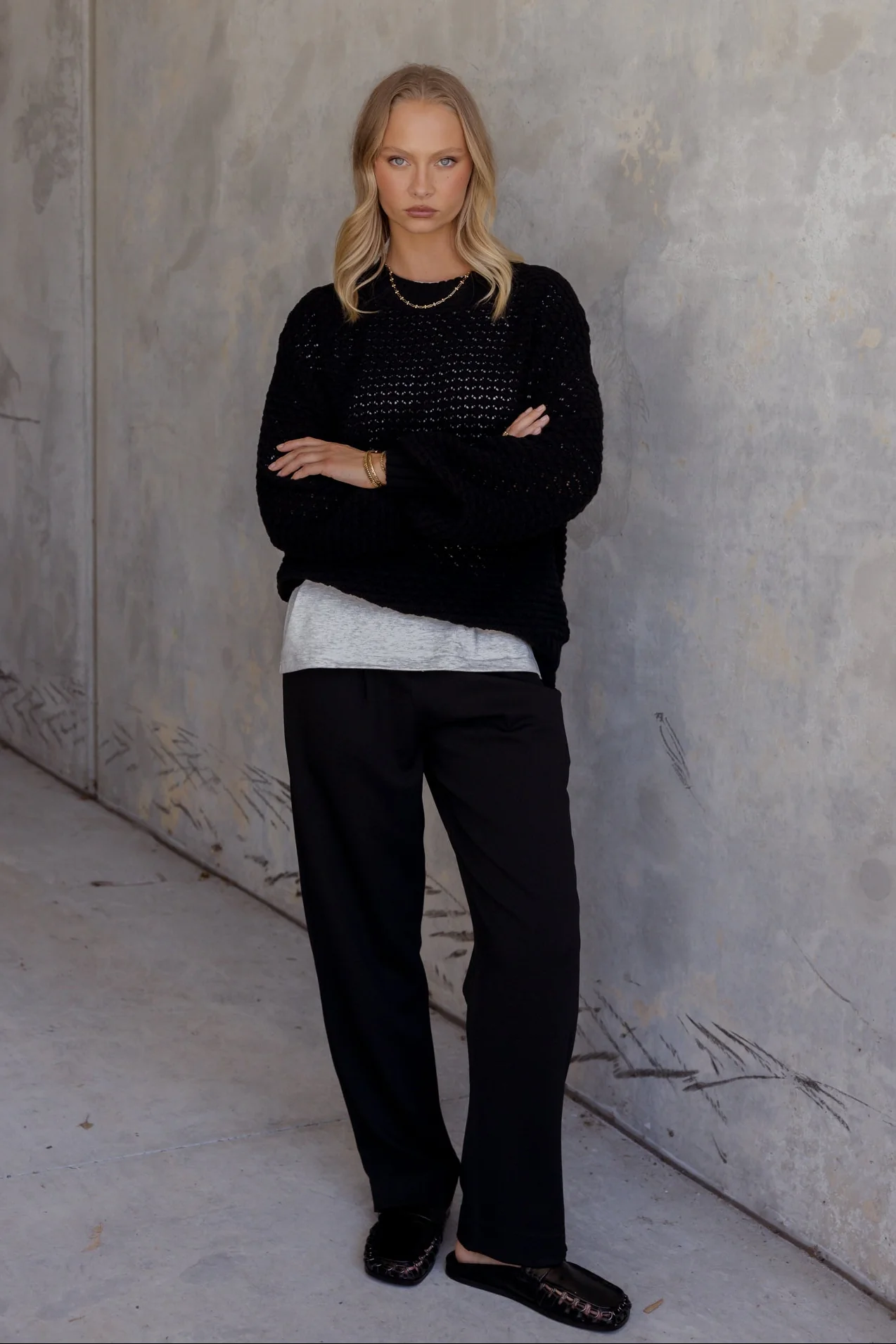 LOAM Knit Jumper Black - Image 4