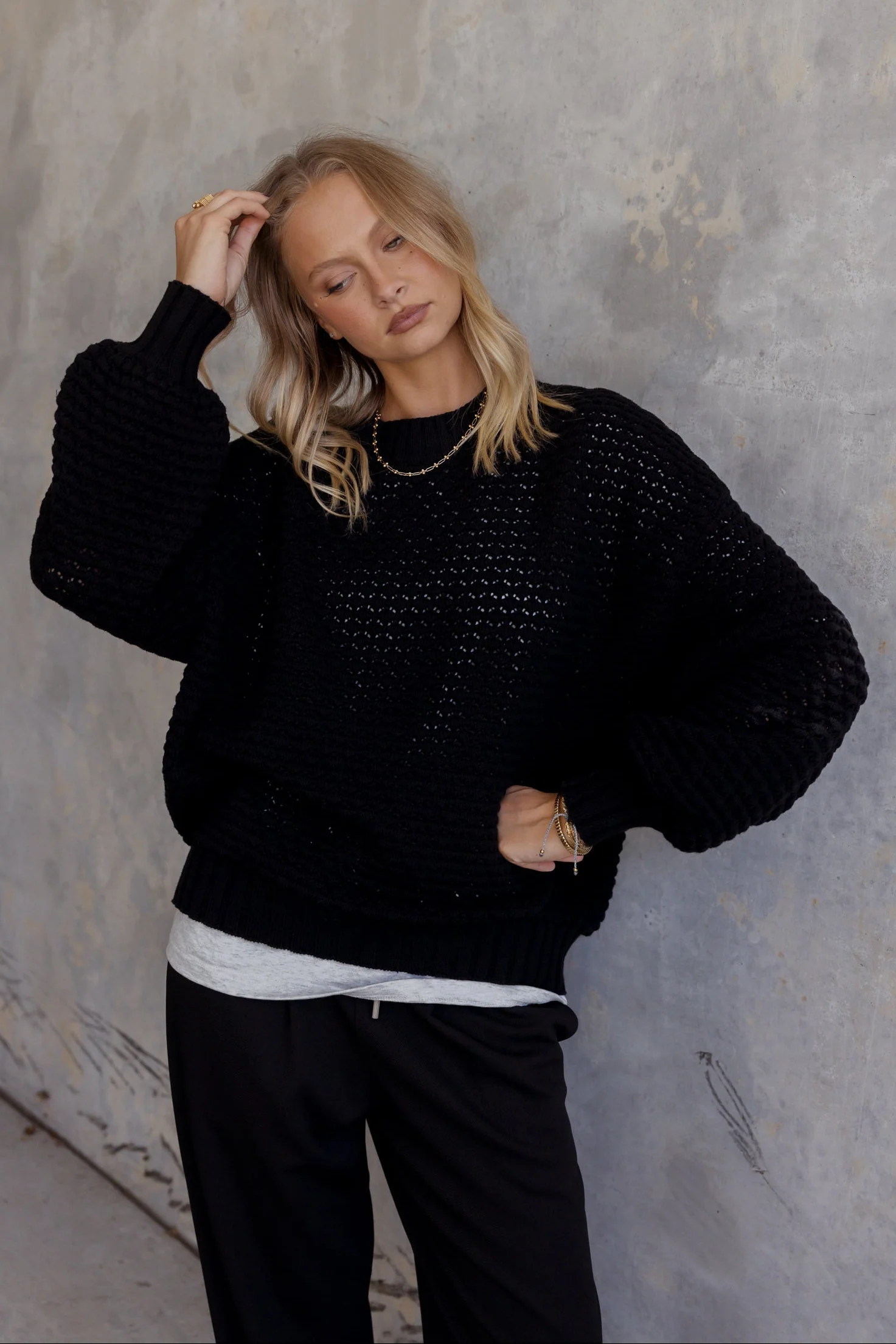 LOAM Knit Jumper Black - Image 5