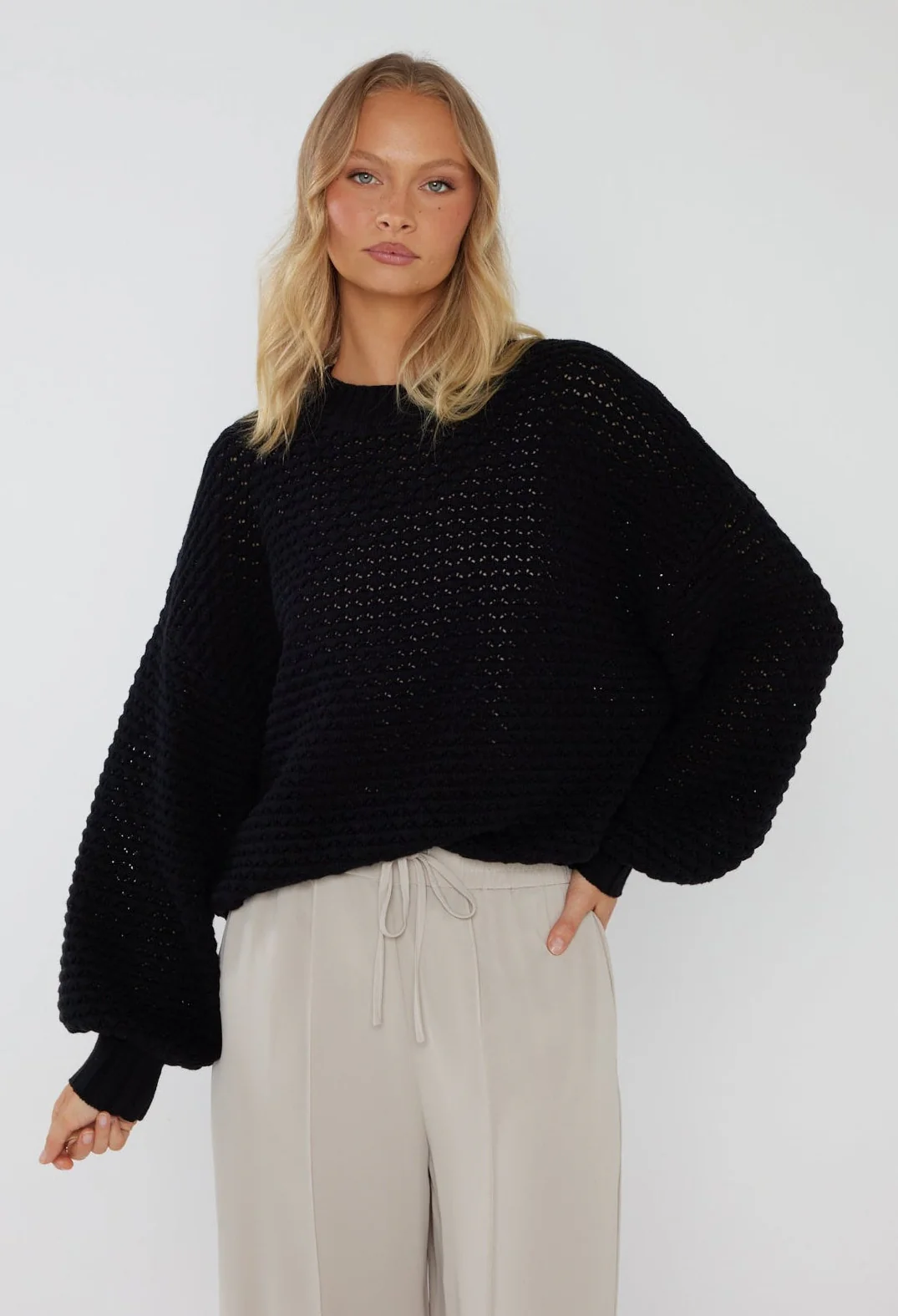 LOAM Knit Jumper Black - Image 7