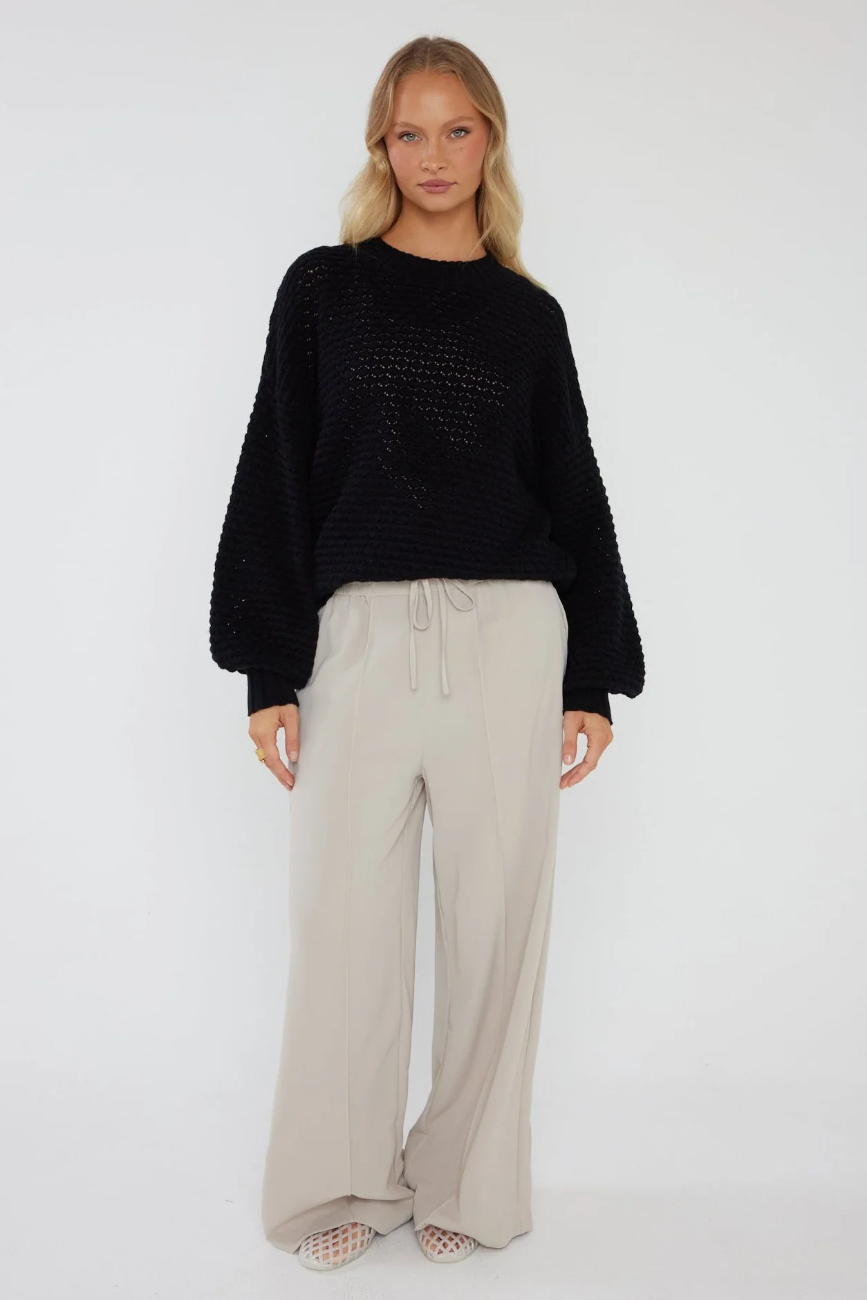 LOAM Knit Jumper Black - Image 9