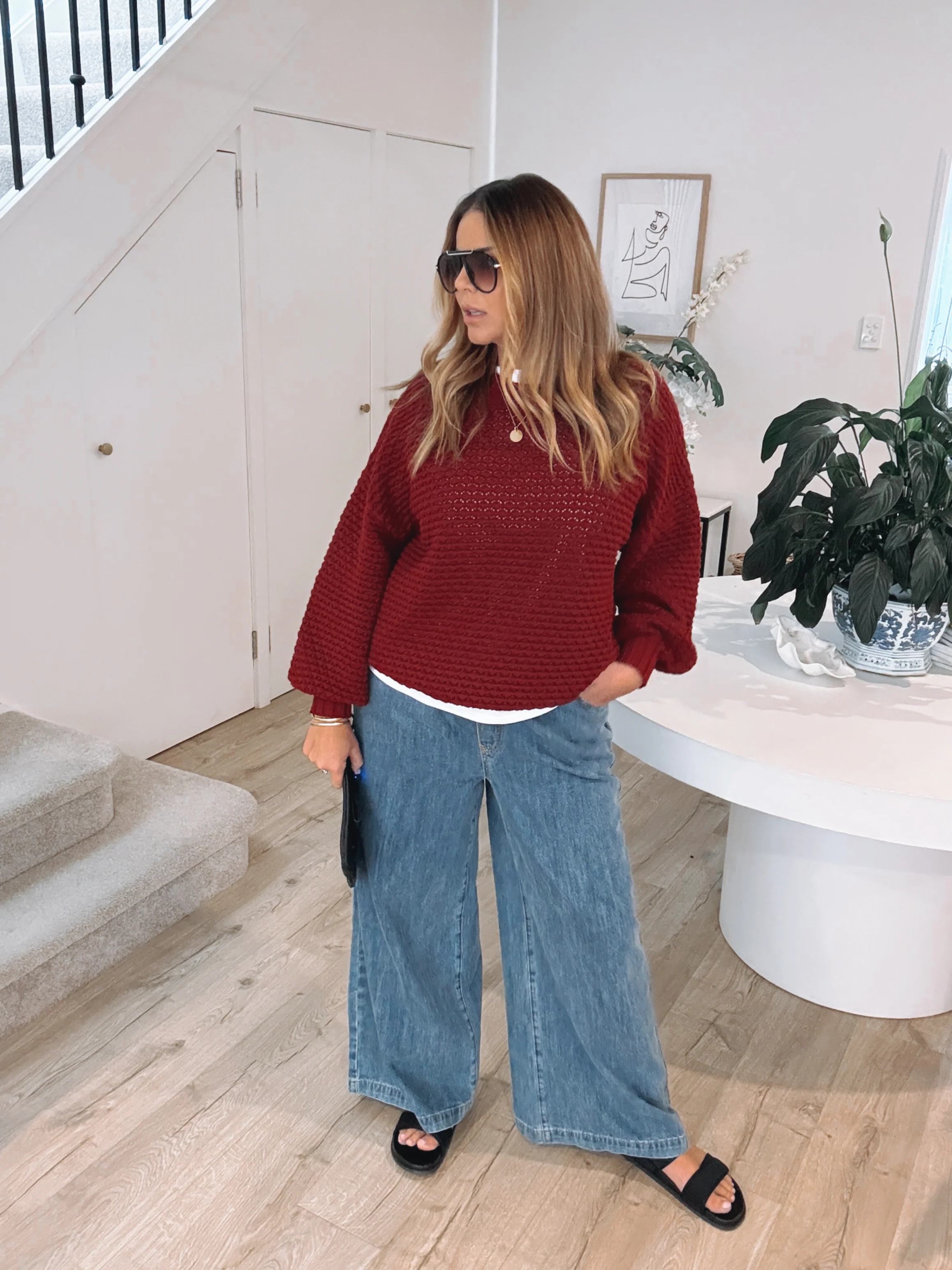 LOAM Knit Jumper Red Wine - Image 6