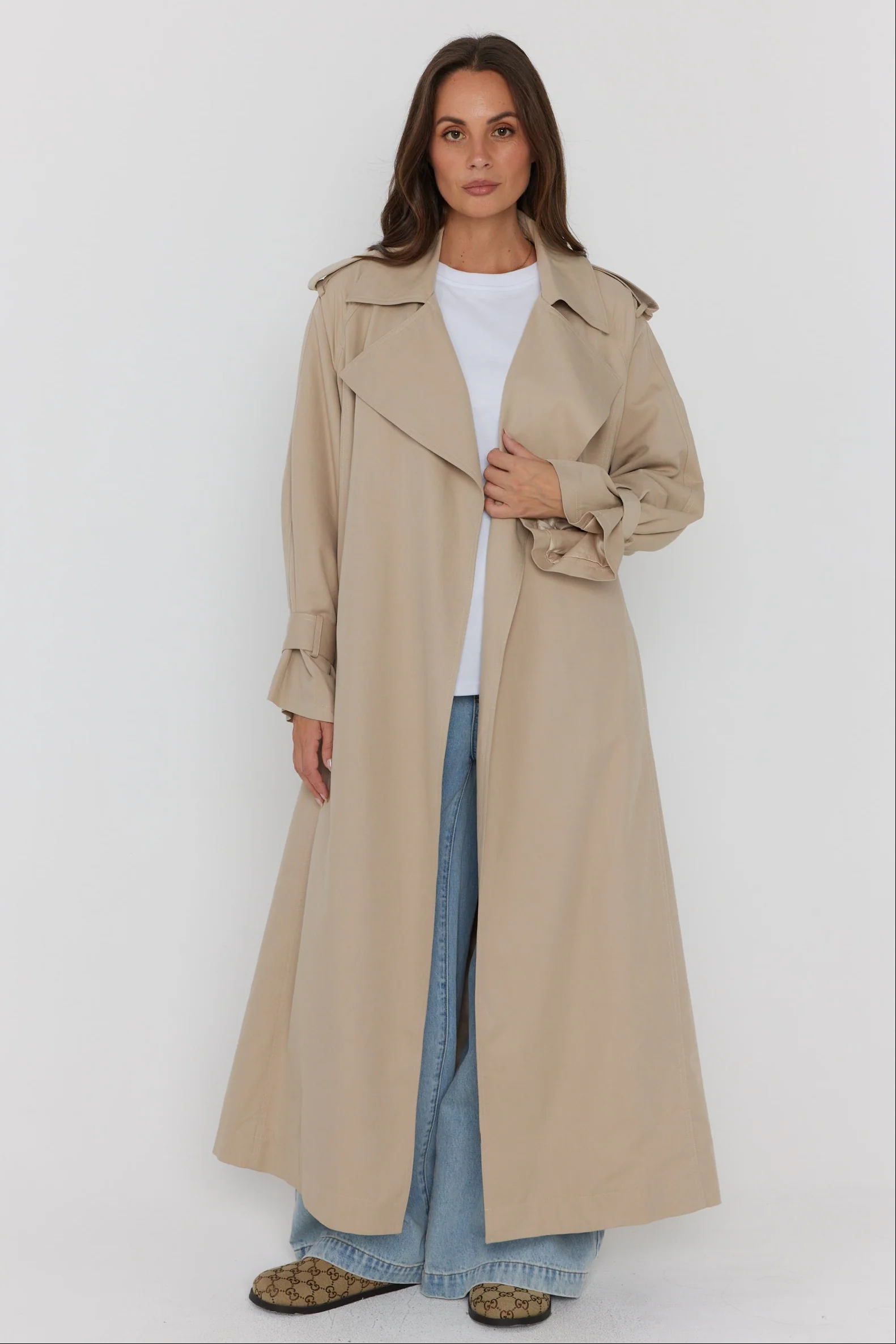 PASCAL Soft Maxi Trench Beige - Image 13