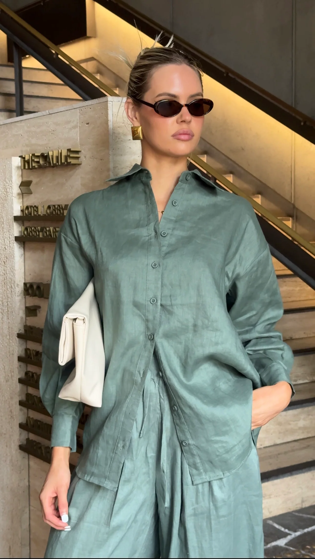 PLUTO Shirt Dusty Green - Image 5