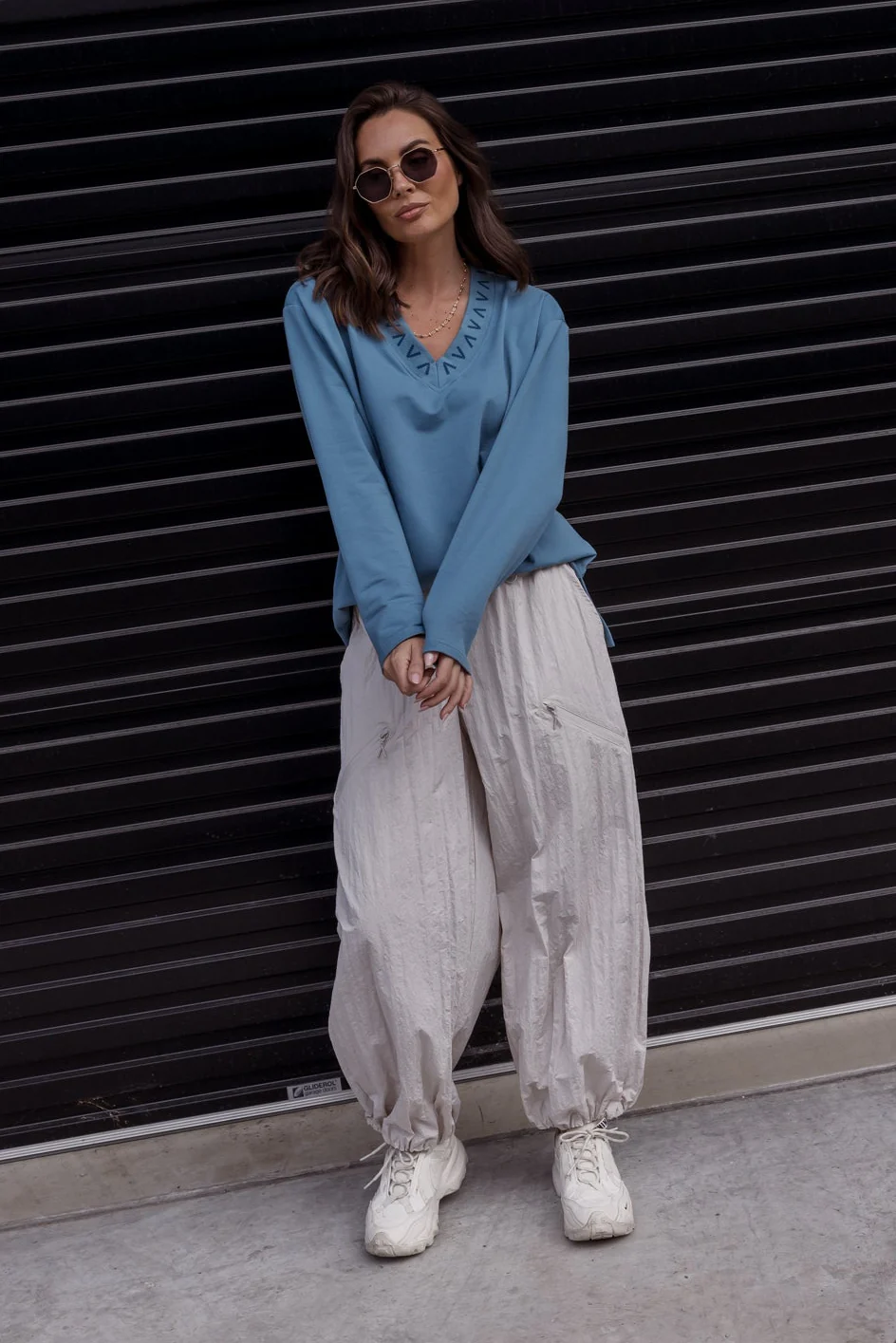 RIESS Long Sleeve Top Teal Blue - Image 4