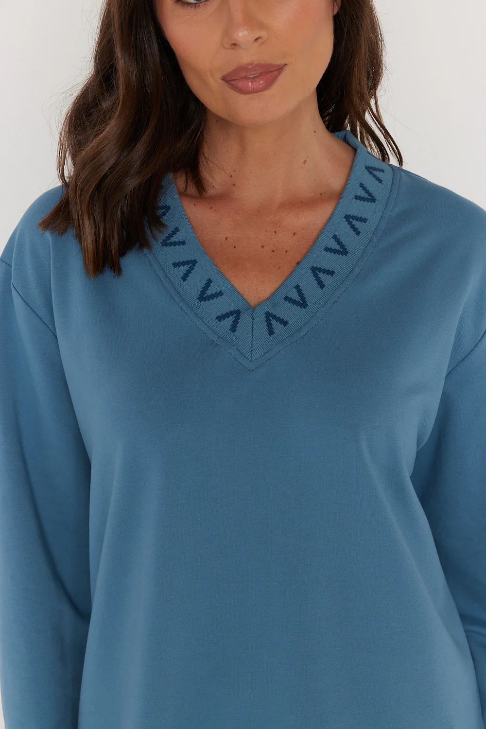 RIESS Long Sleeve Top Teal Blue - Image 7