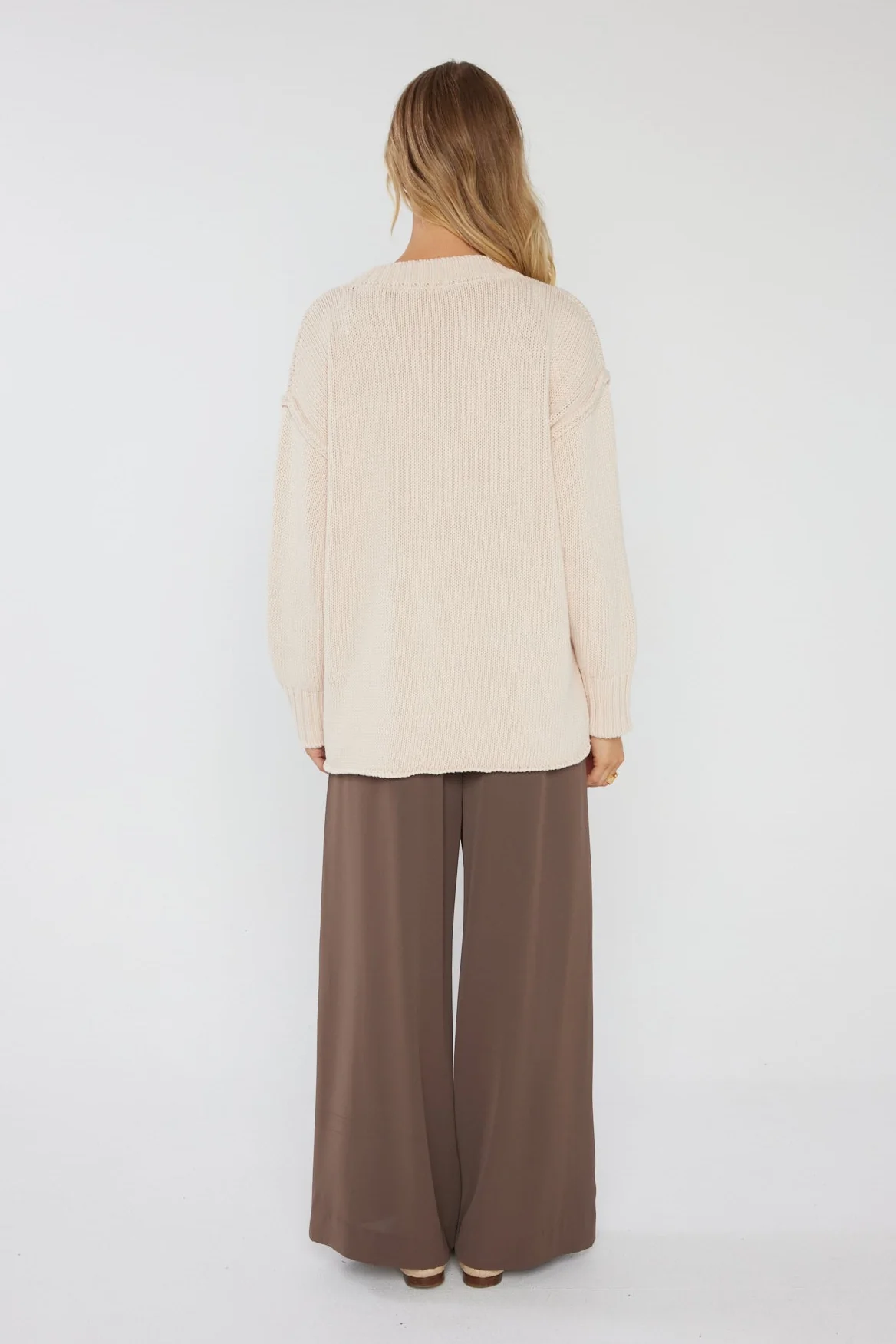 SOLACE Knit Jumper Beige - Image 12