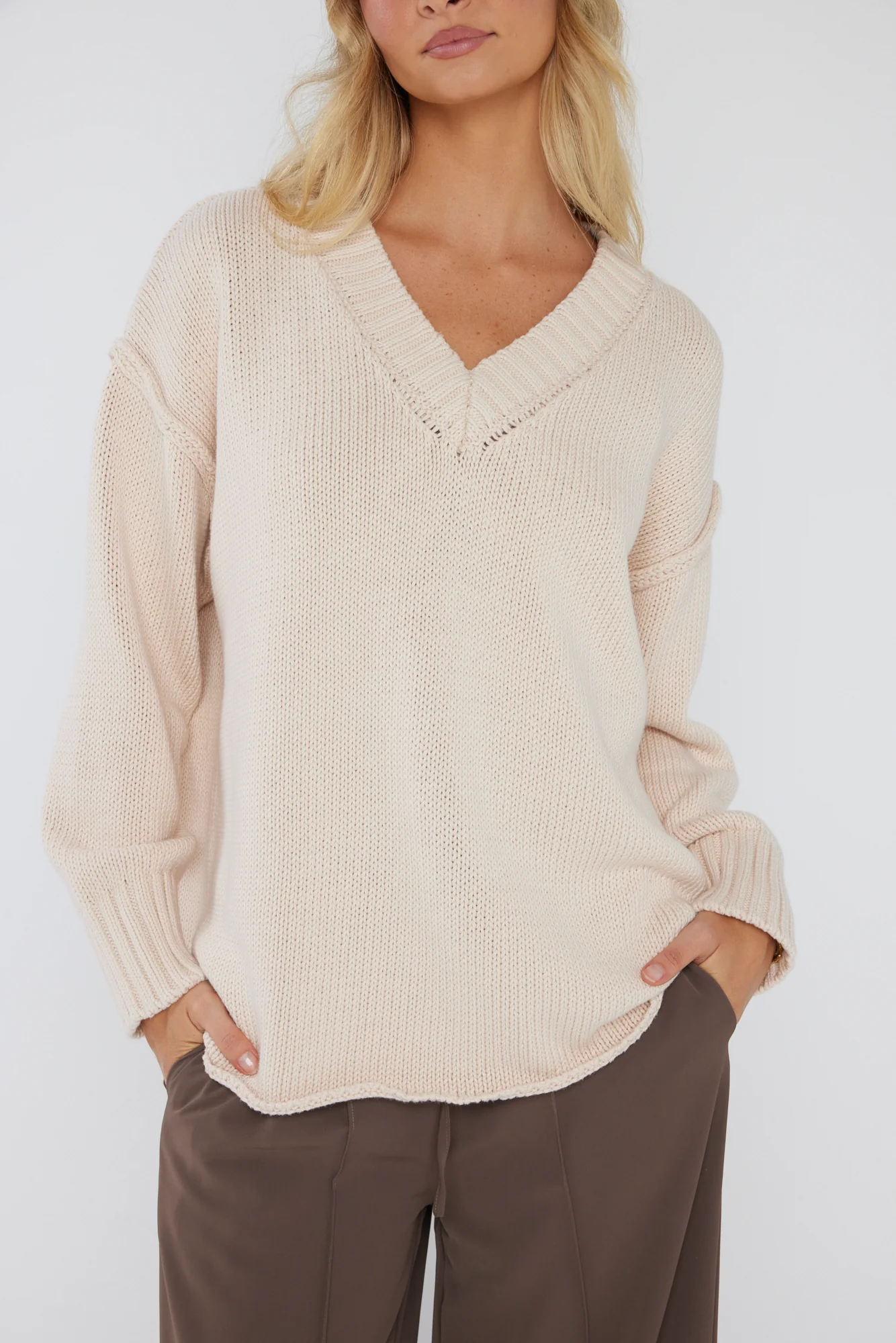 SOLACE Knit Jumper Beige - Image 9