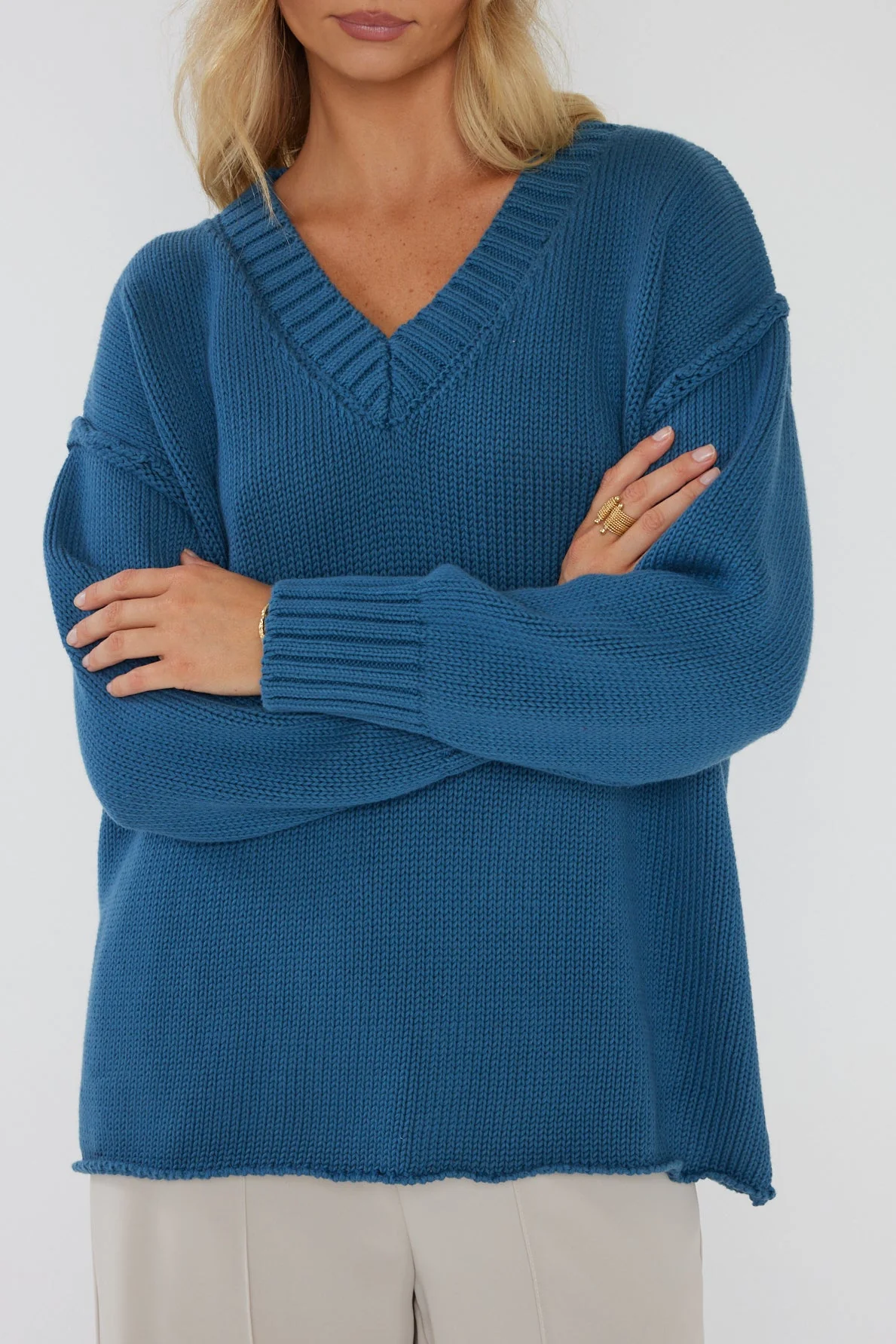 SOLACE Knit Jumper Teal - Image 8