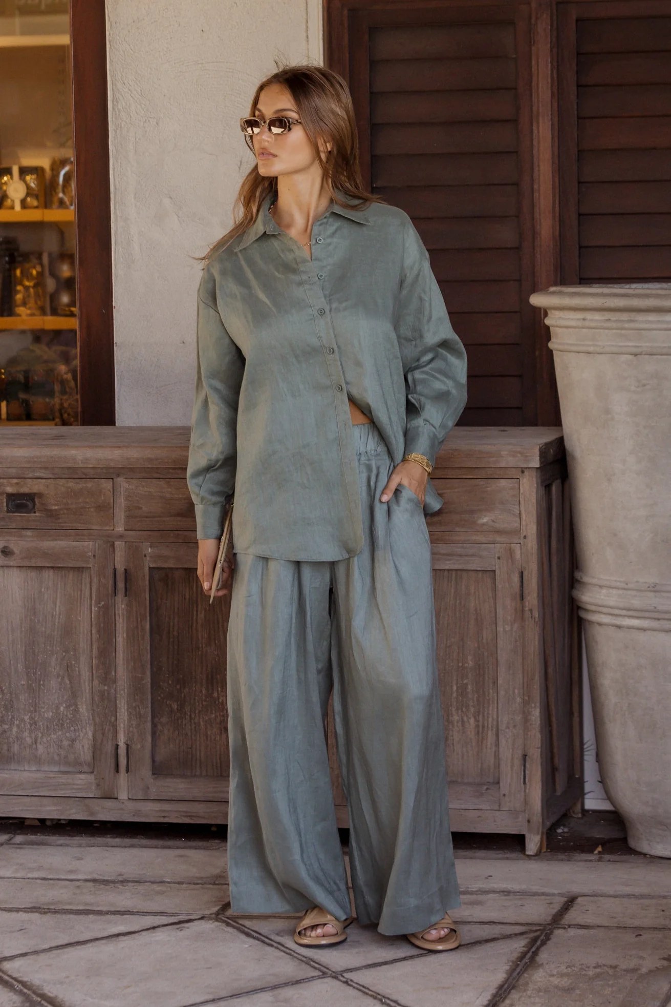 TERI Pants Dusty Green - Image 3